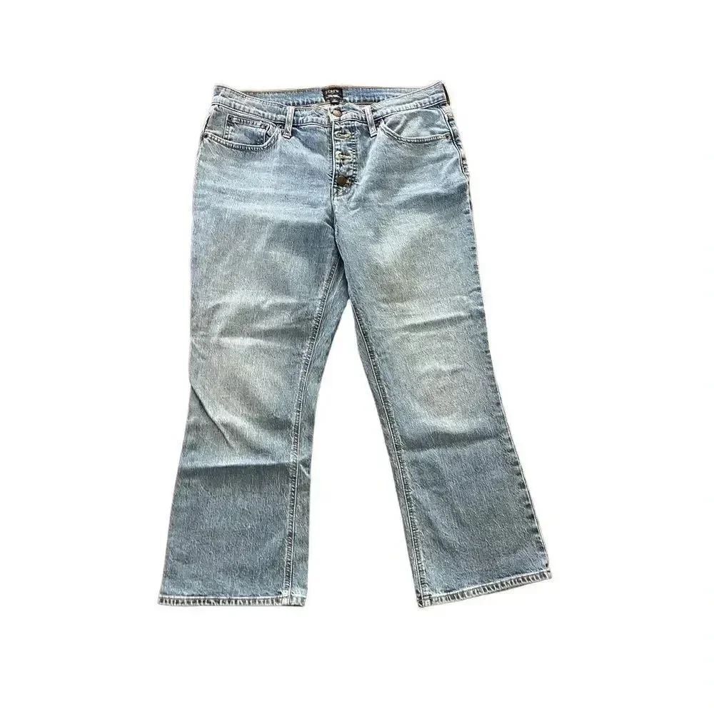 JCrew mid rise flare crop denim, jeans, size 31